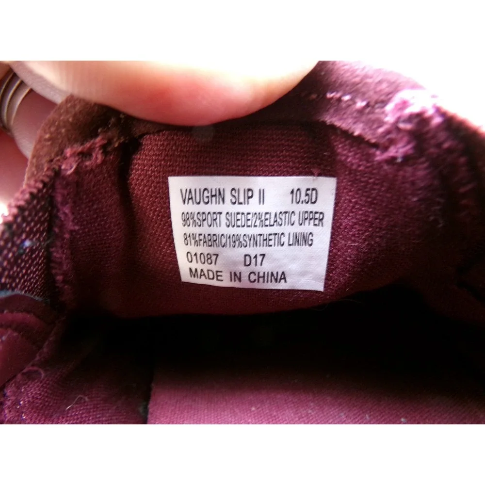 Polo Ralph Lauren Vaughn Slip II Shoes Mens 10.5 D Burgundy Suede Sneakers